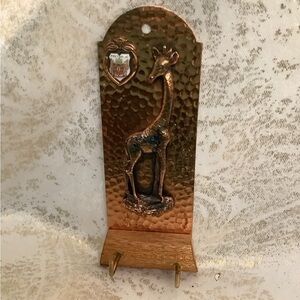 Copper Giraffe Key Hanger